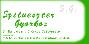 szilveszter gyorkos business card